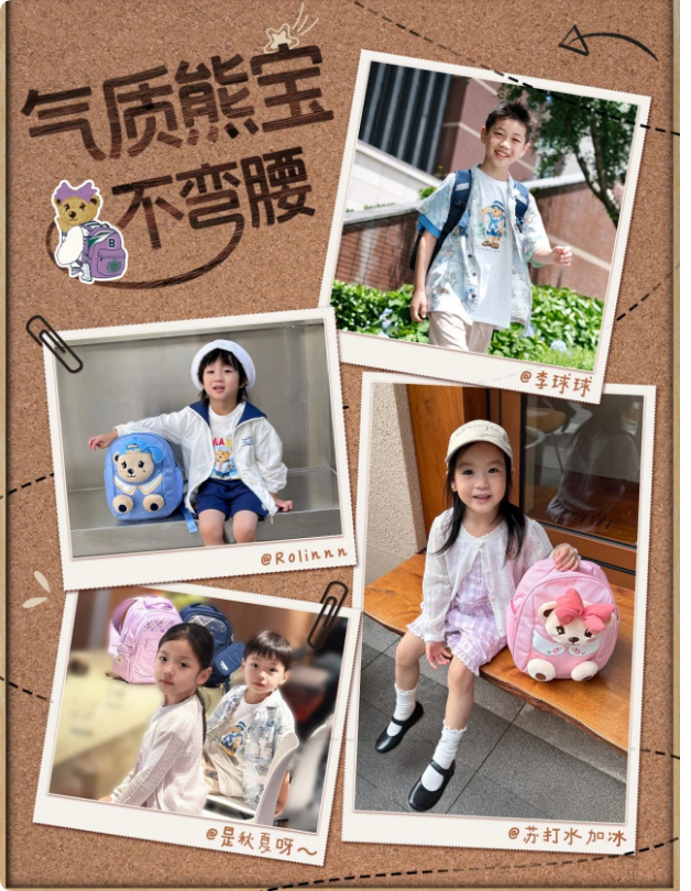 TeenieWeenie Kids检测到今日文艺浓度：小熊背包100%