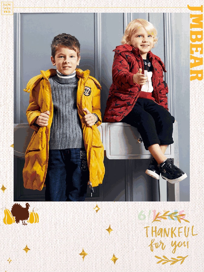 杰米熊<a href='http://www.61kids.cn/ag?key=童装品牌' target='_blank_'>童装品牌</a>：Thanksgiving | 这一天，感谢有你一路相伴