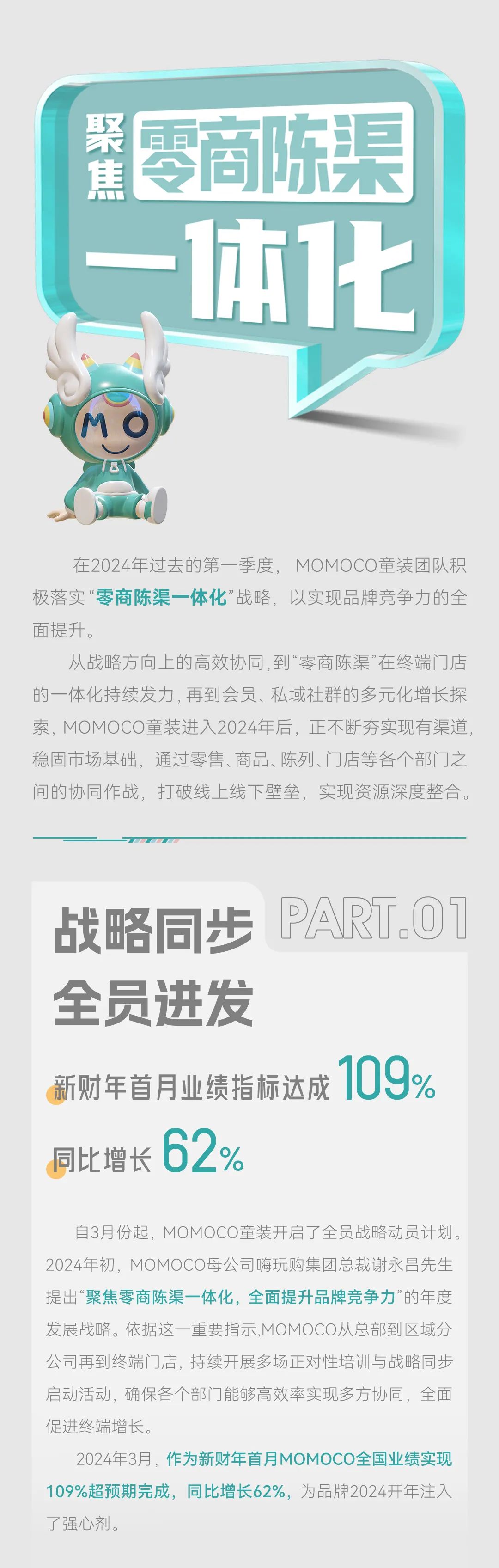 聚焦零商陈渠一体化，创造MOMOCO品牌持续增量